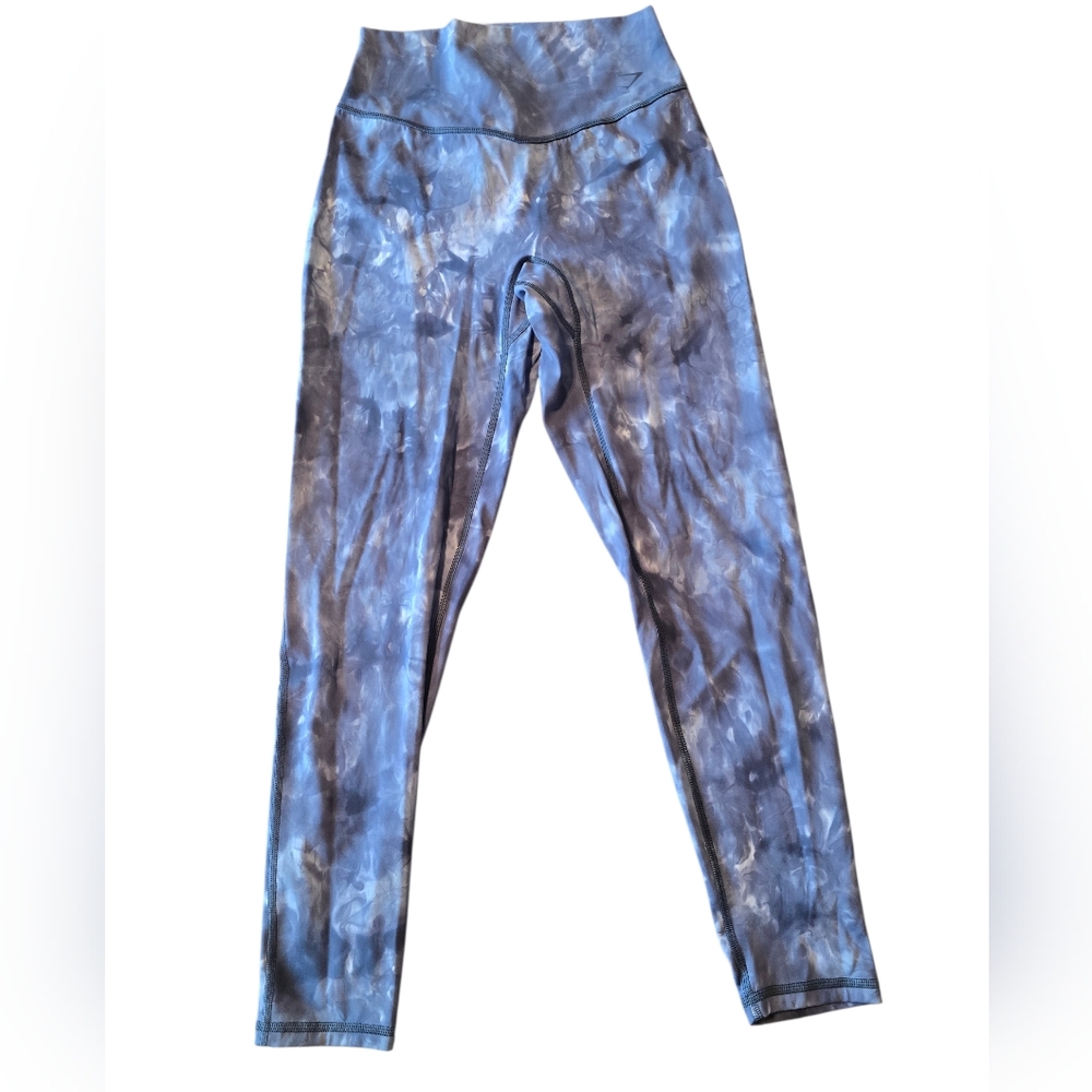 Gymshark Elevate Leggings Medium Blue Purple Tie Dye - Picture 4 of 8